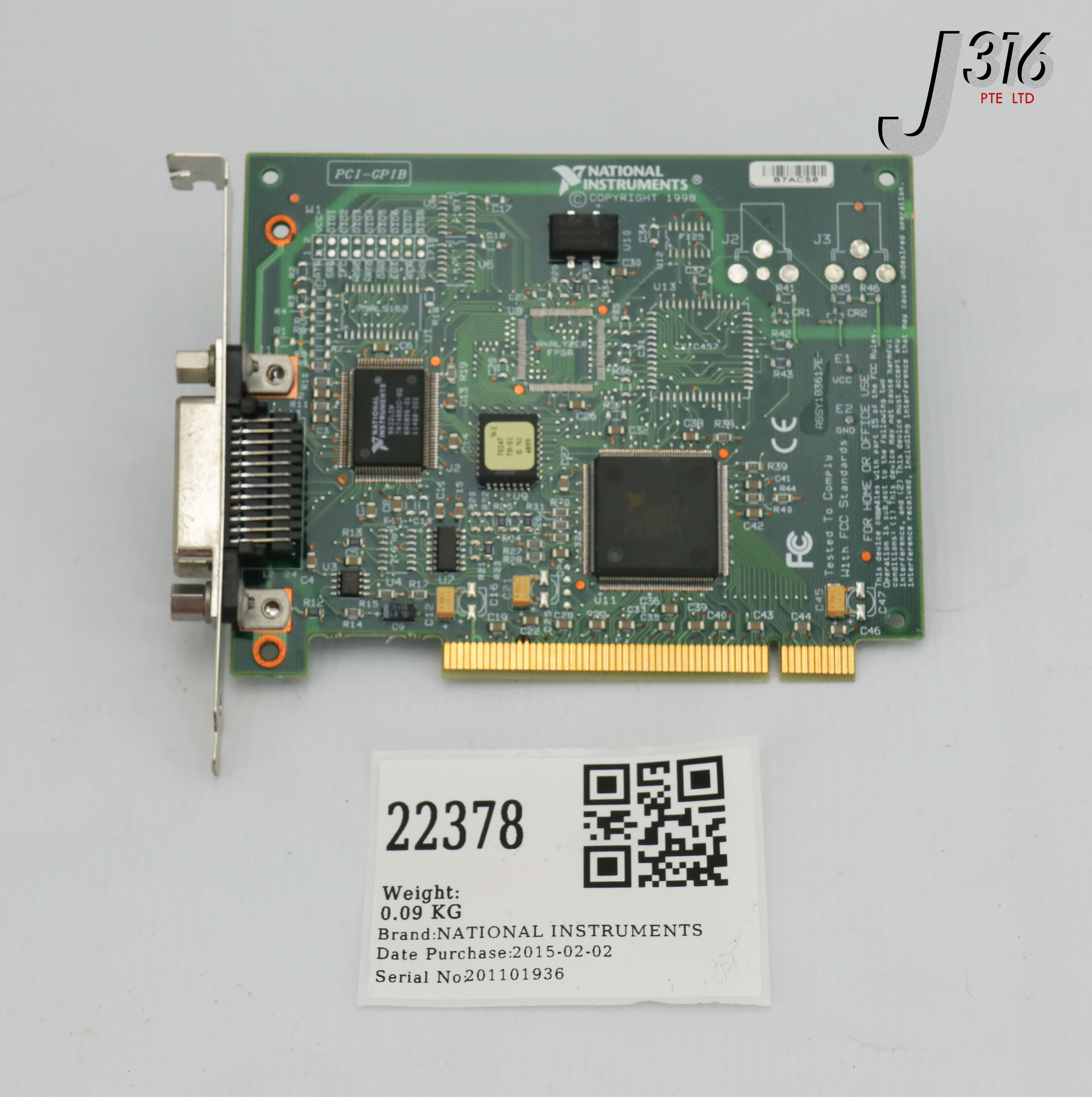 22378 NATIONAL INSTRUMENTS PCB, IEE 488.2 INTERFACE ADAPTER